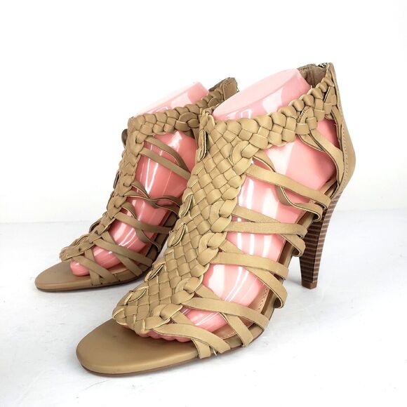Vince Camuto Alaizah Braided Caged Womens Sandal Beige Size 10 US 42 EU No Box. - Picture 1 of 16